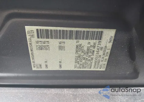 2020 Nissan Maxima Sv Xtronic Cvt from USA, damaged, VIN 1N4AA6CV3LC364739